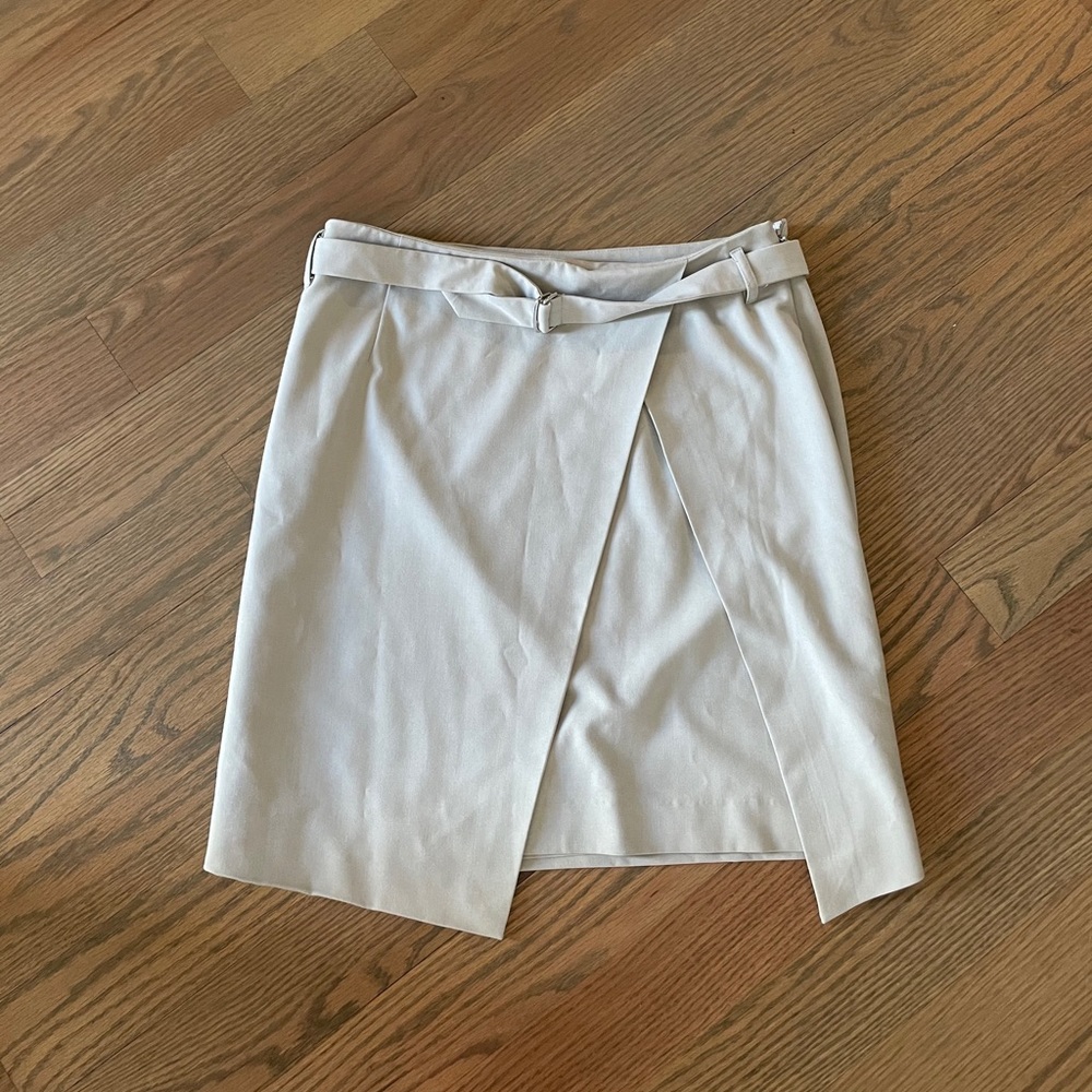Grey Belted Skirt